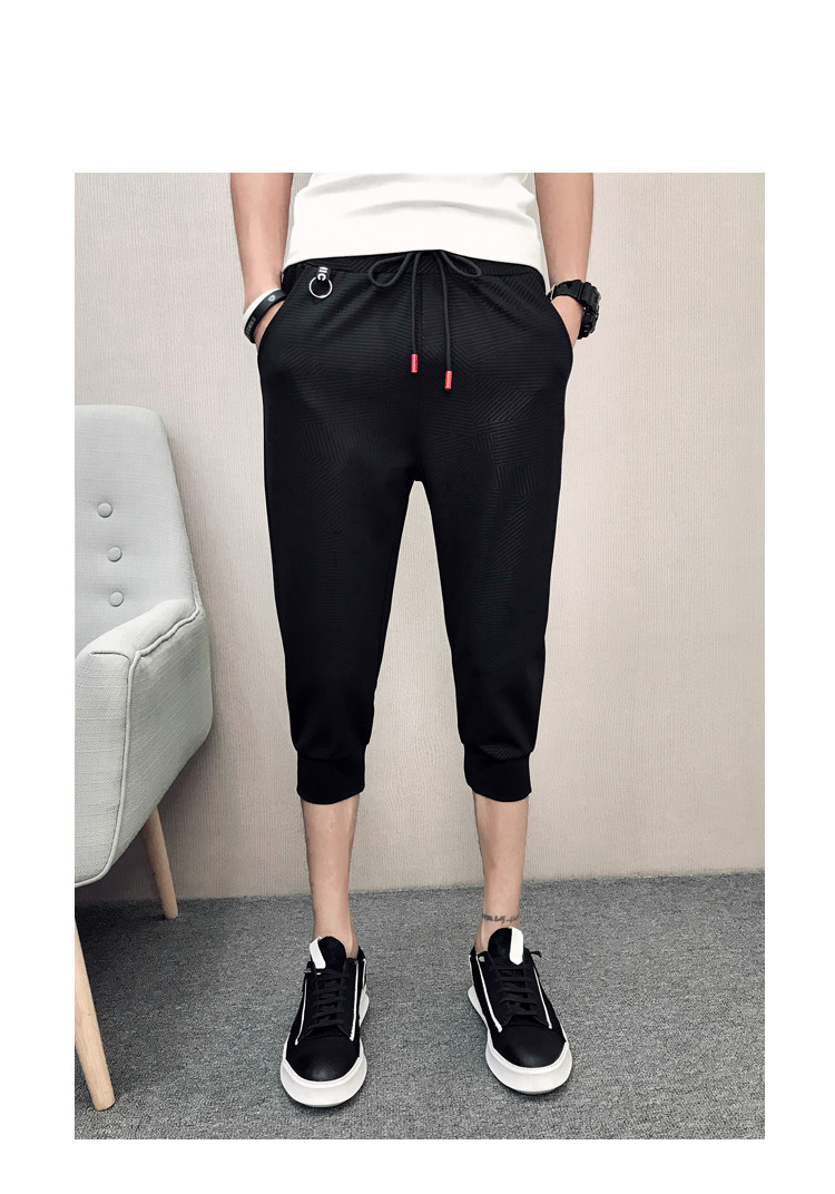 2019运动七分裤男 夏薄款中裤休闲短裤社会精神小伙收口 1894-p30