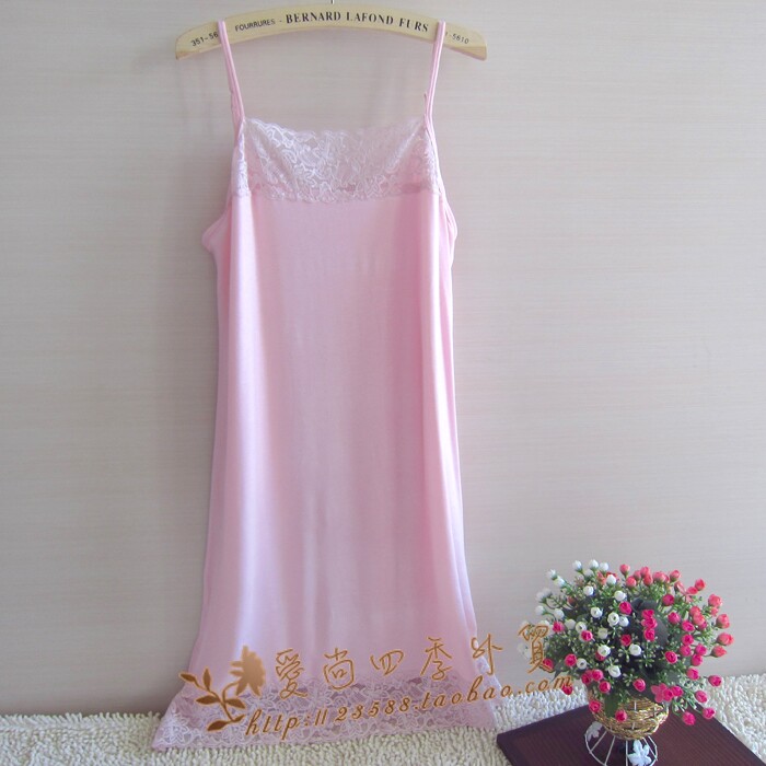 包邮 睡衣女夏吊带睡裙莫代尔性感宽松抹胸可