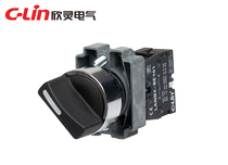 Xinling three-speed knob LANB2-BD31 a normally open contact metal head short handle knob switch