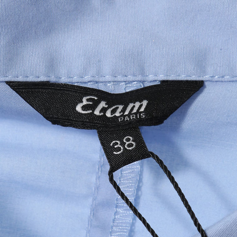 艾格 ETAM2015新品A纯色不对称连肩袖衬衫15011423147吊牌价349