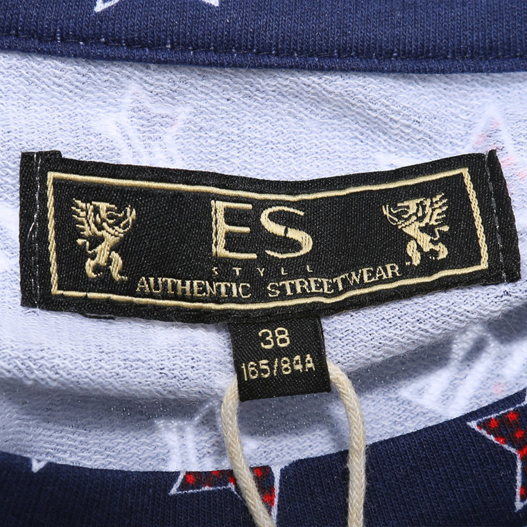 艾格 ES2015新品A字母星星印花拼接长款T恤15032865440吊牌价299
