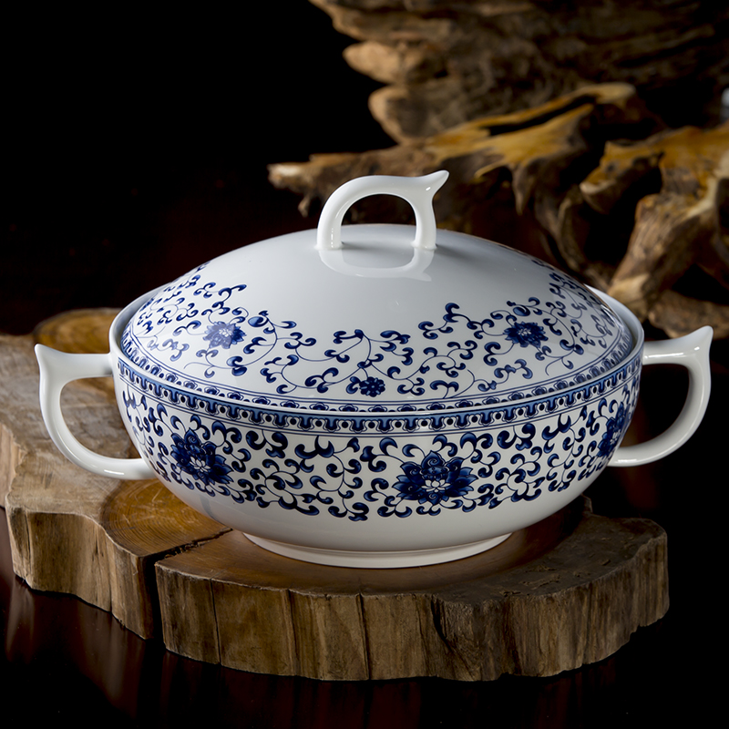 Chinese style dishes suit jingdezhen ceramic tableware suit home dishes combination microwave special porcelain bowl