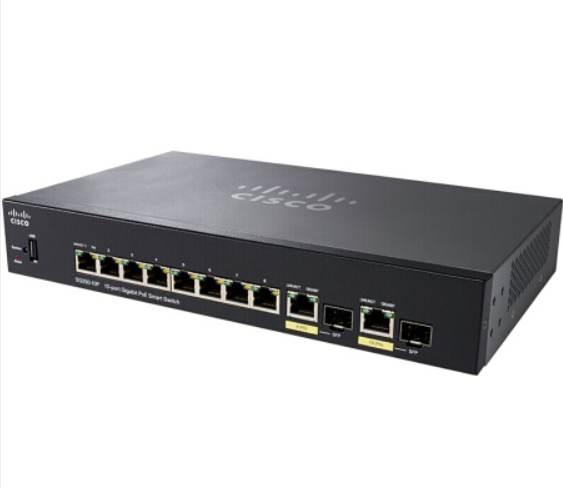 思科 cisco sg250-10p-k9-cn  8口千兆poe交换机可管理62w功率 正品 5年质保