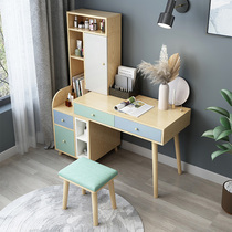 Bedroom dressing table computer integrated table modern simple Nordic dressing table Net red ins Wind makeup table storage cabinet