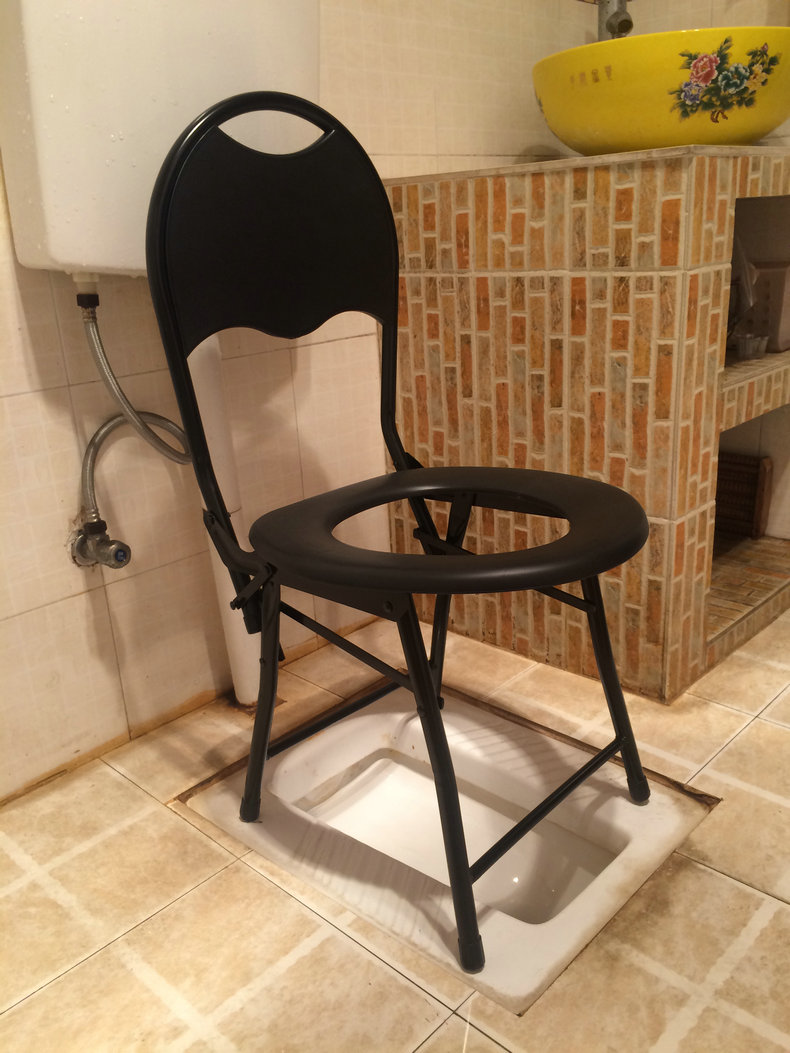 37-45cm孕妇坐便器大便器折叠坐便椅带便携座便椅靠背