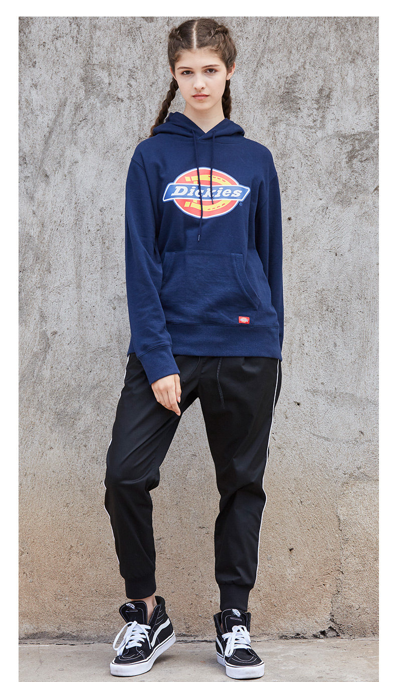 dickieslogo印花长袖运动套头卫衣