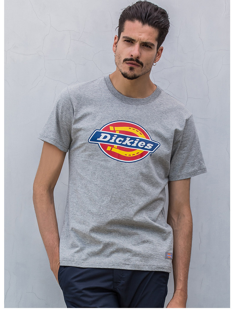 dickies新品情侣款 大logo印花男士短袖t恤 全棉tee 161m30wd65.