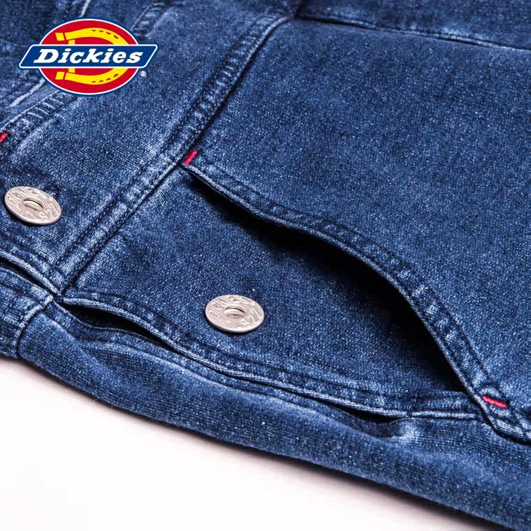 Dickies15秋季新款女装浅靛蓝色毛圈布背带裤153W30WD32