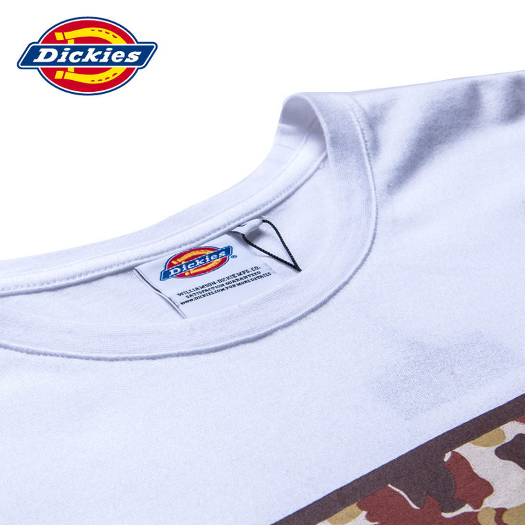 Dickies2015夏新款休闲男装 纯棉迷彩印花短袖T恤白 151M30EC20