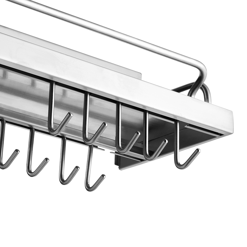 摩恩 304不锈钢多功能厨房挂件置物架厨具收纳调料五金壁挂刀架产品展示图2