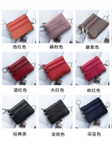 Card bag small square bag womens short wallet coin wallet womens cowhide small wallet Womens Mini key bag coin bag