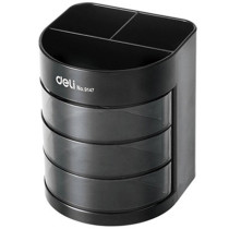 DELI 9147 multifunctional pen holder Office business business plastic effective pen holder pen holder creative fashion stationery
