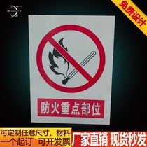 Fire Prevention Focus Site 30X40 Fire Marking Safety Warning Signs Fire Warning Signs of Reflective Aluminum Cards