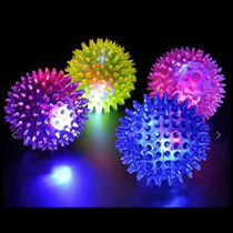 Luminous toys children flash elastic massage ball jumping ball ball with Thorn ball to vent elastic ball stalls night market 6 5