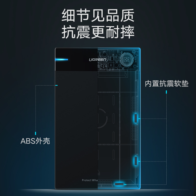 green link hard disk box 3.5/2.5 inch general usb3.0 desktop pc external sata reader protection shell solid ssd mechanical change mobile hard disk external box