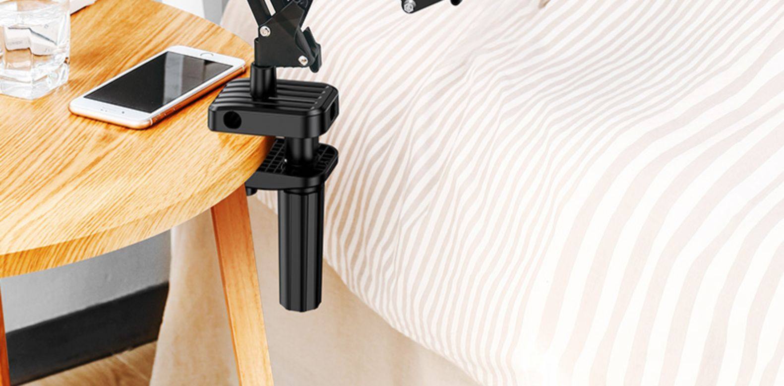 绿联手机懒人平板支架床上头桌面360旋转悬臂俯拍看电视追剧直播