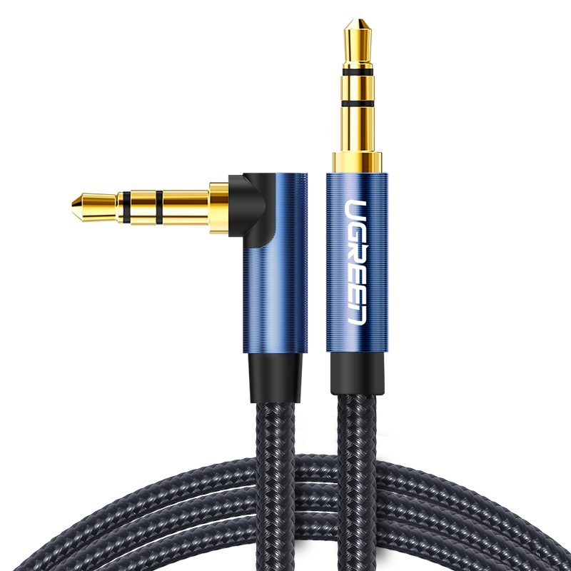 green couplet aux audio line vehicle 3.5mm public to pure copper general  earphone, mobile phone subwoofer, two ends butt aus plug, car audio speakers double head connection data line.