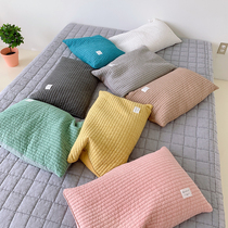 Each color is good-looking Export Korea ins solid color buckwheat pillow pillow core single cotton removable and washable