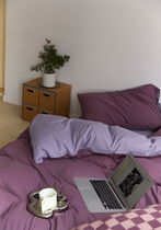 Pear Dream Pear Dreams Purple Xia Xian ~ Coloured Naked Sleeping Soft Glutinous Pure Cotton Knit Cotton Four Sets Tianzhu Cotton Sheet Quilt Cover