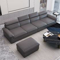 Spannai Italian minimalist leather sofa Modern minimalist living room combination first layer cowhide Nordic corner leather sofa