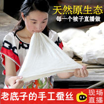 (Ancient method handmade) silk quilt 100% mulberry silk twin Palace mother was customized children were spring and autumn quilts