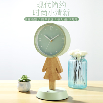 Hantime modern creative wood silent decoration of the clock living room fashionable shape of quartz clock wire HD 77