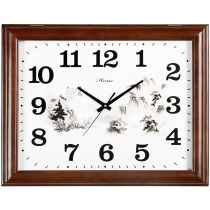 Han time creative solid wood electric box meter decoration wall clock living room silent quartz clock home wall watch HW343