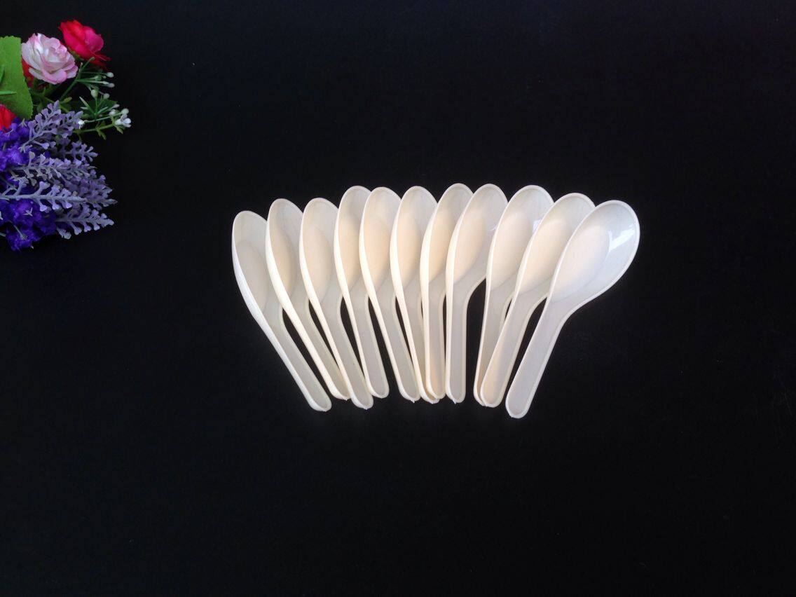 一次性勺子s103加厚饭勺黄色白色塑料调羹汤勺汤匙600个全国包邮