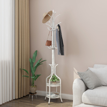 Wrought iron coat rack Floor-to-ceiling bedroom hanger Creative simple modern European living room clothes rack Bedroom hanger