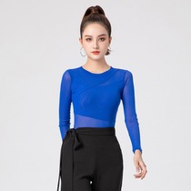 Latin Dance Top female jumpsuit autumn and winter new dance clothes long sleeve National Standard Dance dance clothes modern dance dance clothes