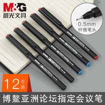 Morning Light Little Red Hat Conference Pen hand-painted needle tube Pen Black 0 5 Signature Pen Water Pen Students With Seductive Pen