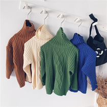 Xiaojiejia 2019 winter new boys multi-color sweater childrens base pullover sweater baby foreign style top