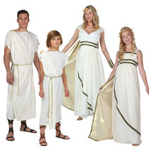 Cosplay Halloween stage performing adult child boy and girl Roman official Athena Goddess Costume