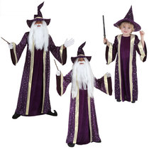Halloween Childrens Day stage performing adult childrens wizard wizard role playing parent-child clothing