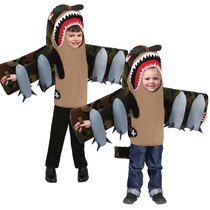 Childrens Day Halloween stage performance Party childrens World War II shark fighter plane costume