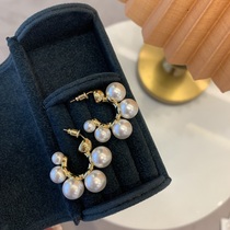 MUKOK pearl earrings 2022 new trendy niche design sense earrings high-end temperament net red explosion style ear jewelry