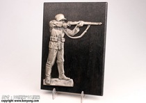 World War II German Wehrmacht High Relief Medal Plaque