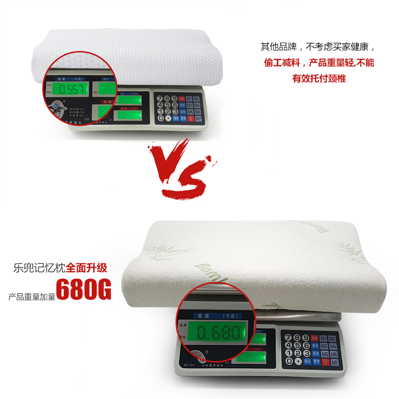 乐兜记忆枕头护颈枕颈椎枕保健枕头成人枕慢回弹太空记忆棉枕芯产品展示图5