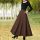 ສິ້ນດູໃບໄມ້ລົ່ນແລະລະດູຫນາວໃຫມ່ 2023 a-line skirt autumn women's long skirt fat mm woolen large size spring and autumn long umbrella skirt