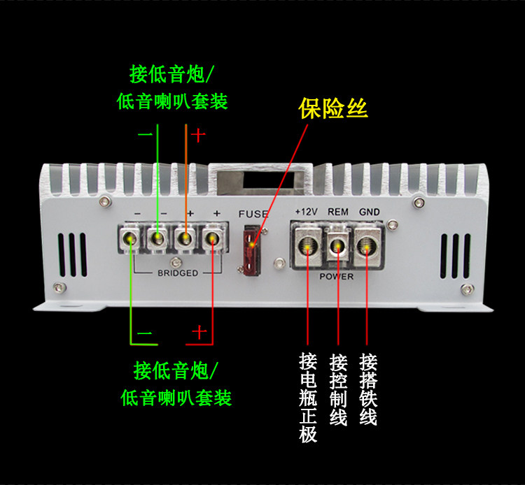 12v大功率汽车载有源低音炮双两声道卖cd功放低音炮2路汽车改装