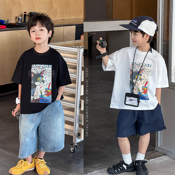 Yiyi Mom Boy Cartoon Anime Printed Short Sleeve T-shirt Children's Summer Top Baby Cotton Loose Base Shirt
Yiyi Mom Boy Cartoon Anime Printed Short Sleeve T-shirt Children's Summer Top Baby Cotton Loose Base Shirt