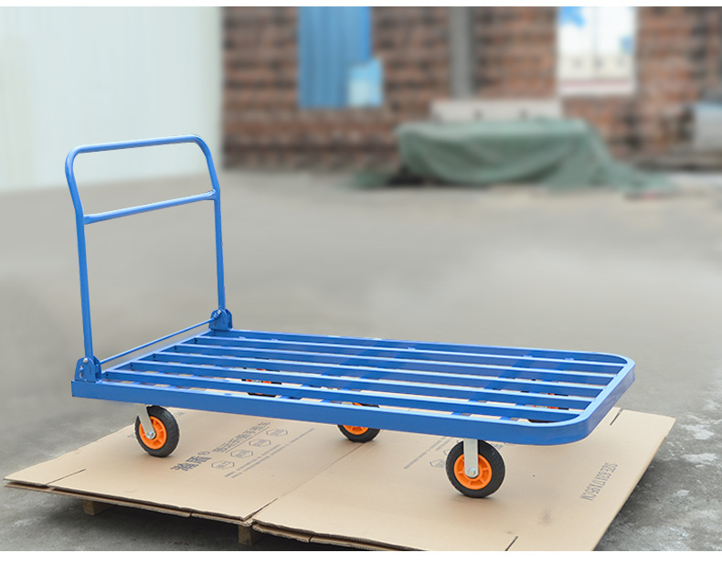 加长加大手推车平板车 重型拉货小拖车 折叠推货车四轮搬运车货物