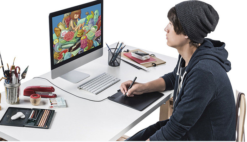 广州汉王wacom 影拓 art m cth-690/k0手绘板数位板绘画板