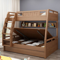 High box bed Wooden bed Bunk bed High and low bed Small apartment type mother-child bed Solid wood double bed Bunk bed Childrens bed