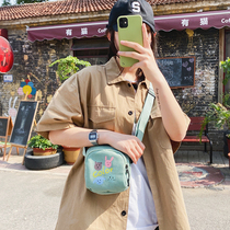 Korean version of Wild cute ins Wind small bag canvas bag female shoulder bag Japanese Harajuku backpack mobile phone bag personality