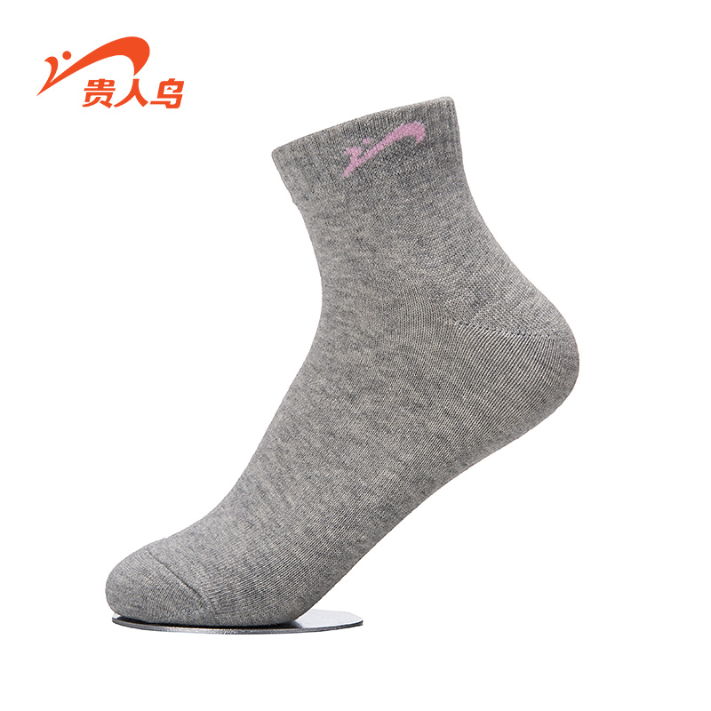 贵人鸟官方正品2016年秋冬季新品纯色保暖女子短袜产品展示图4