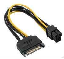 SATA power port 15p revolution 6p female graphics card reverse power adapter cable 6PIN to 15p graphics card power cord