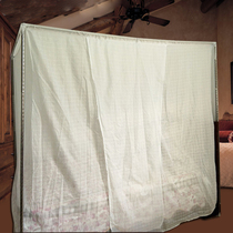 Old-fashioned cotton single mosquito net 1 5m1 8 meters traditional dust Lotus 2m bed home wen zhang stent landing