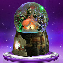 European style Carousel Crystal Ball Music Box Music Box Snowflake Birthday gift girl little girl Princess best friend