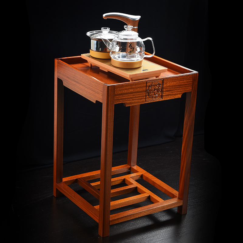 Hao auspicious spend pear wood, mobile car of a complete set of tea tea tea sets tea tray induction cooker balcony small tea tank